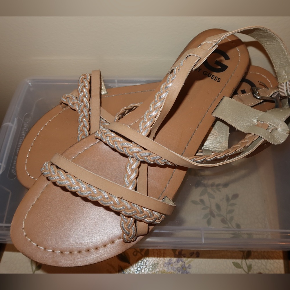 Guess Braided Strappy Flat Sandal